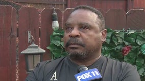 IE man reacts to homes burning in neighborhood