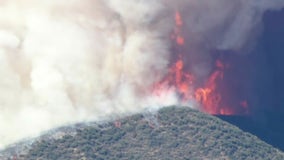 Massive brush fire burns Angeles National Forest