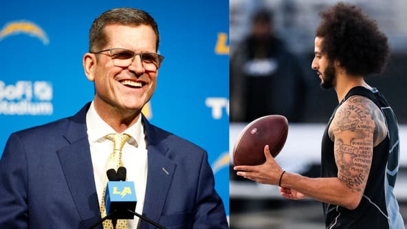 Jim Harbaugh says he approached Colin Kaepernick to join Chargers coaching staff